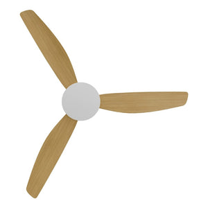 Without Light Condor DC Ceiling Fan White with Bamboo Blades - No Light