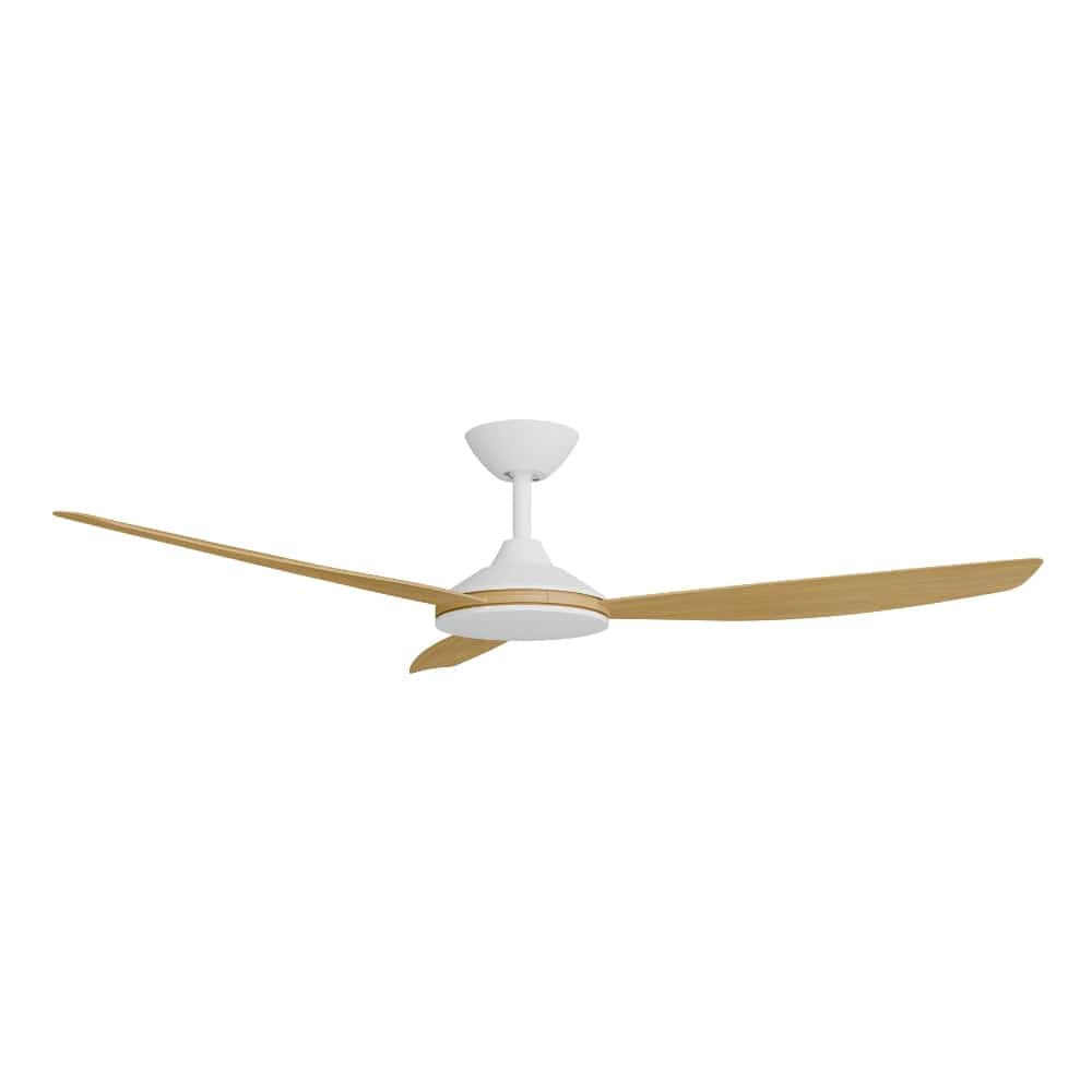 Without Light Condor DC Ceiling Fan White with Bamboo Blades - No Light