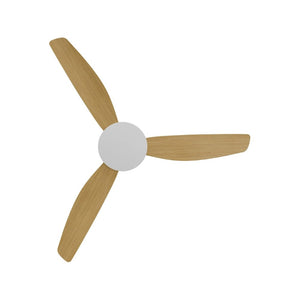 Without Light Condor DC Ceiling Fan White with Bamboo Blades - No Light