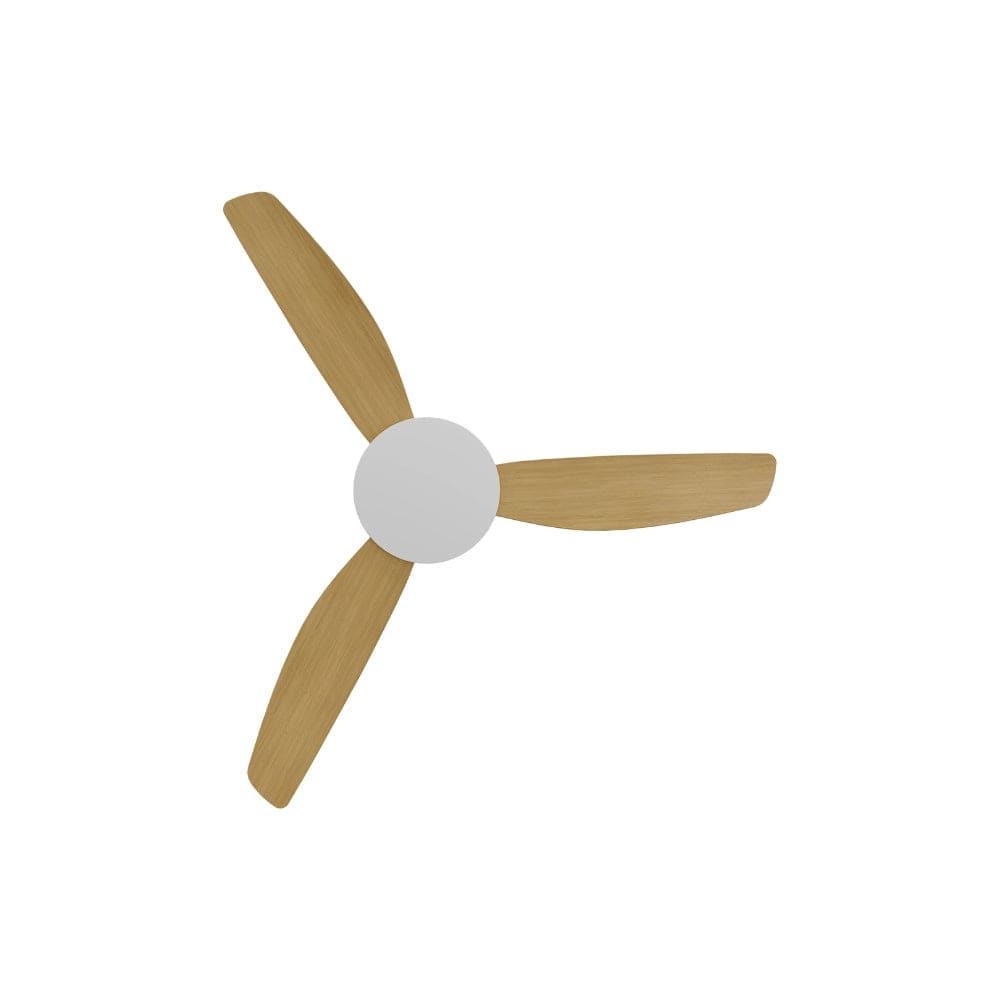 Without Light Condor DC Ceiling Fan White with Bamboo Blades - No Light