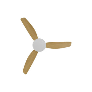 Without Light Condor DC Ceiling Fan White with Bamboo Blades - No Light