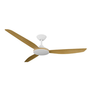 Without Light Condor DC Ceiling Fan White with Bamboo Blades - No Light
