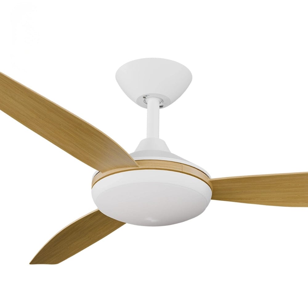With Light Condor DC Ceiling Fan White with Bamboo Blades - With Light
