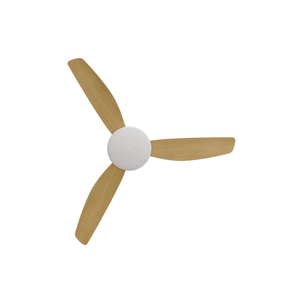 With Light Condor DC Ceiling Fan White with Bamboo Blades - With Light