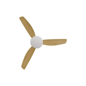 With Light Condor DC Ceiling Fan White with Bamboo Blades - With Light