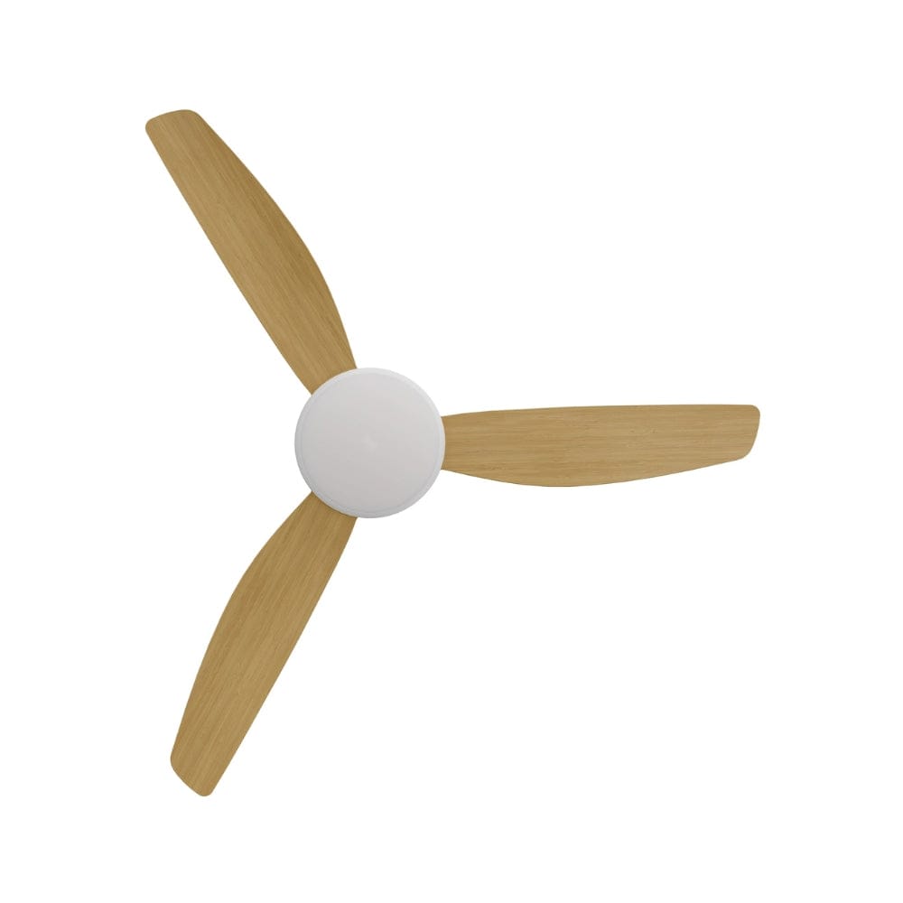 With Light Condor DC Ceiling Fan White with Bamboo Blades - With Light