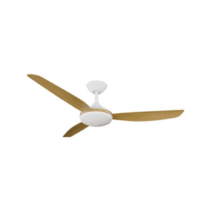 With Light Condor DC Ceiling Fan White with Bamboo Blades - With Light