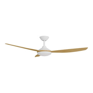 With Light Condor DC Ceiling Fan White with Bamboo Blades - With Light