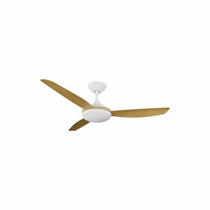 With Light Condor DC Ceiling Fan White with Bamboo Blades - With Light