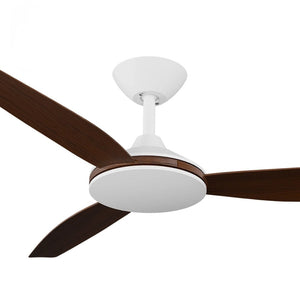 Without Light Condor DC Ceiling Fan White with Koa Blades - No Light
