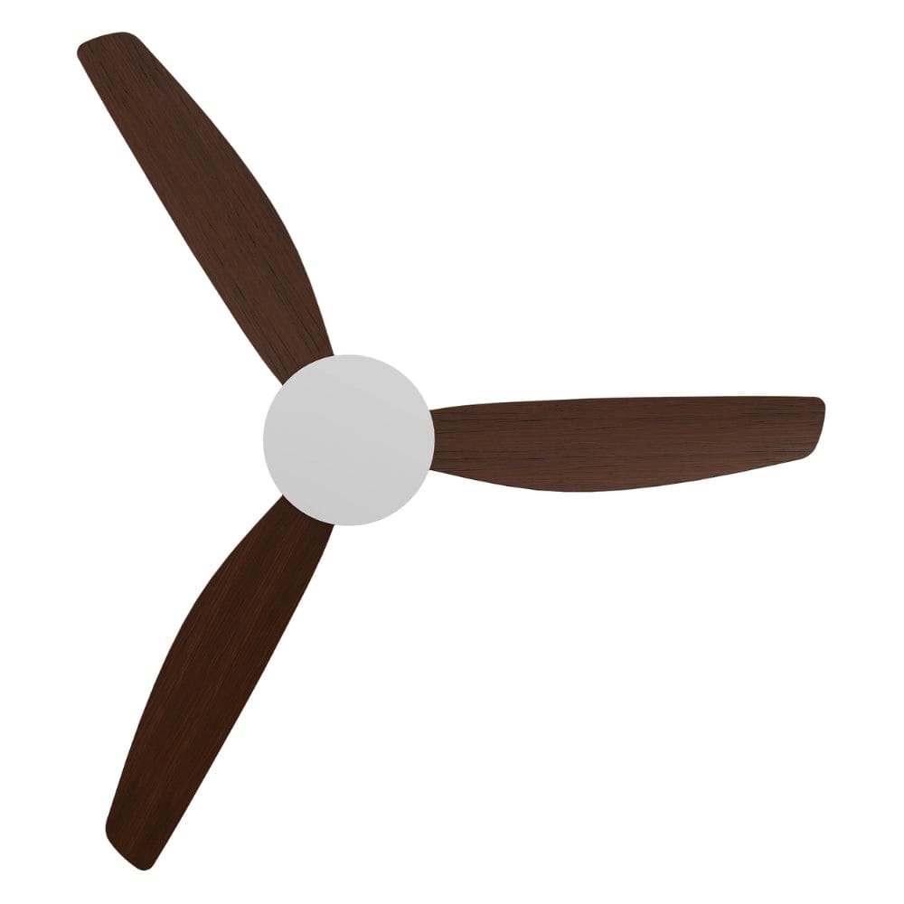 Without Light Condor DC Ceiling Fan White with Koa Blades - No Light