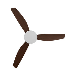 Without Light Condor DC Ceiling Fan White with Koa Blades - No Light