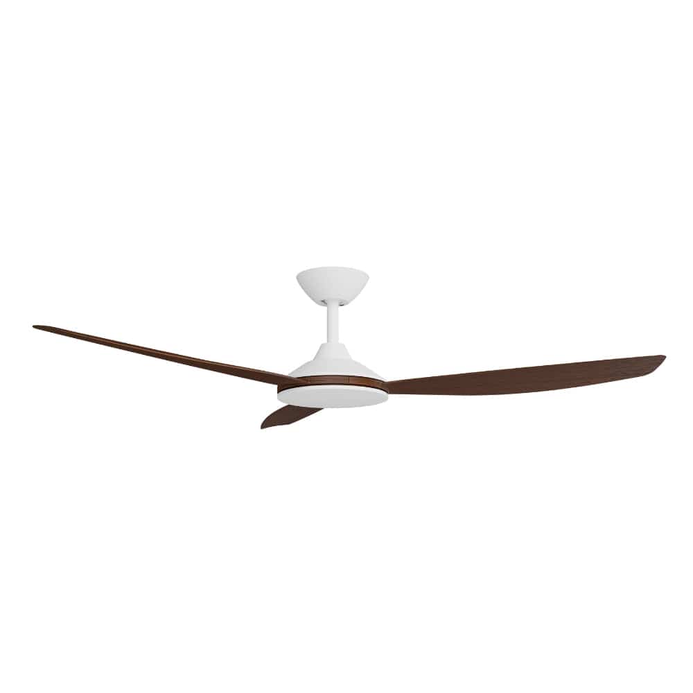 Without Light Condor DC Ceiling Fan White with Koa Blades - No Light