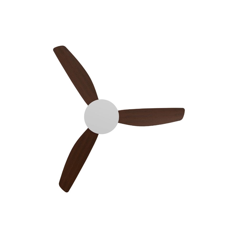 Without Light Condor DC Ceiling Fan White with Koa Blades - No Light