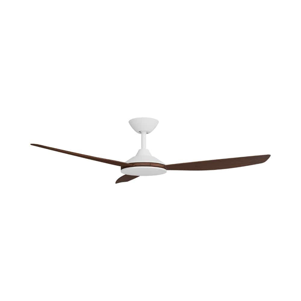 Without Light Condor DC Ceiling Fan White with Koa Blades - No Light