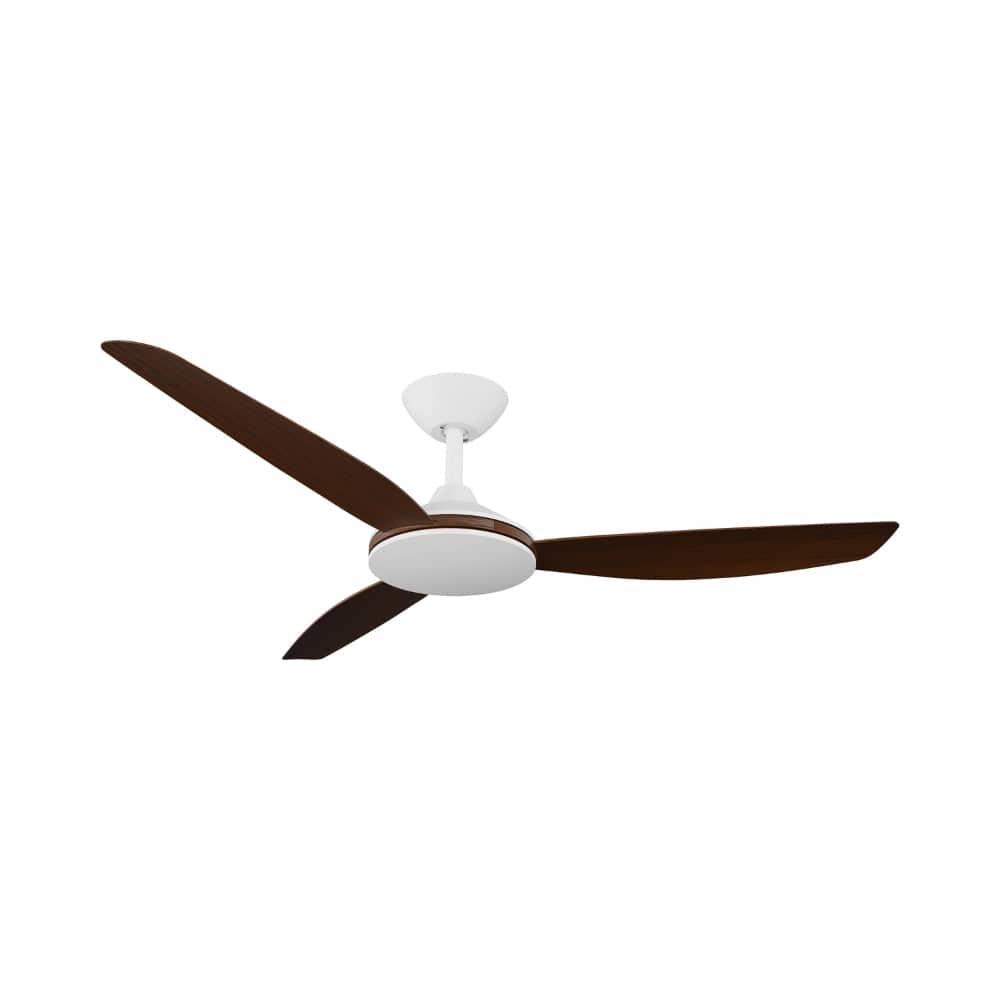 Without Light Condor DC Ceiling Fan White with Koa Blades - No Light