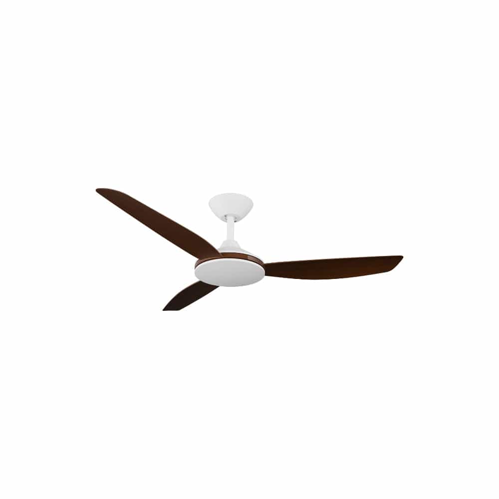 Without Light Condor DC Ceiling Fan White with Koa Blades - No Light