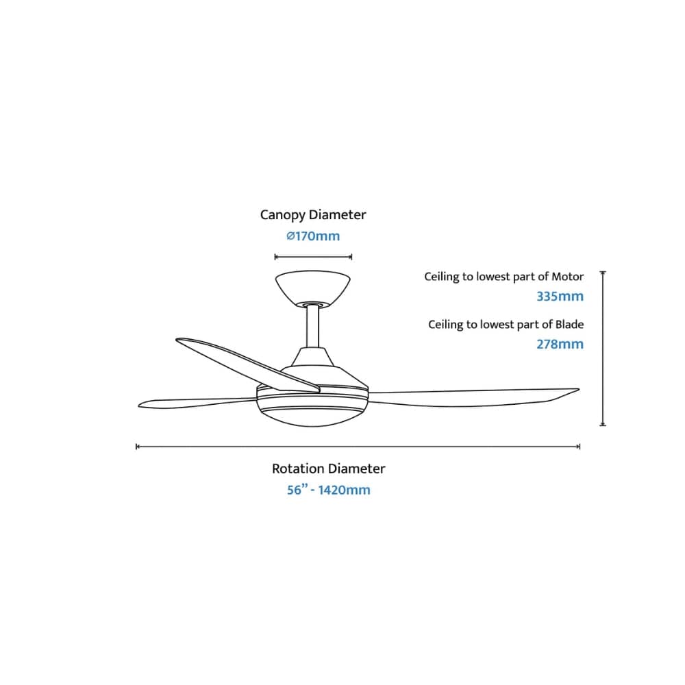 With Light Condor DC Ceiling Fan White - With Light