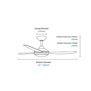 With Light Condor DC Ceiling Fan White - With Light