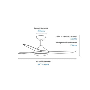 With Light Condor DC Ceiling Fan White - With Light