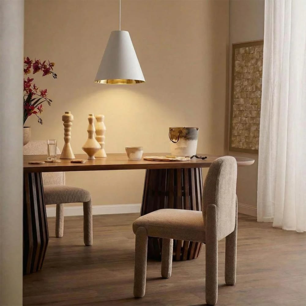 Interior Pendant Conrad Ceiling Pendant White and Silver (Excess Stock)