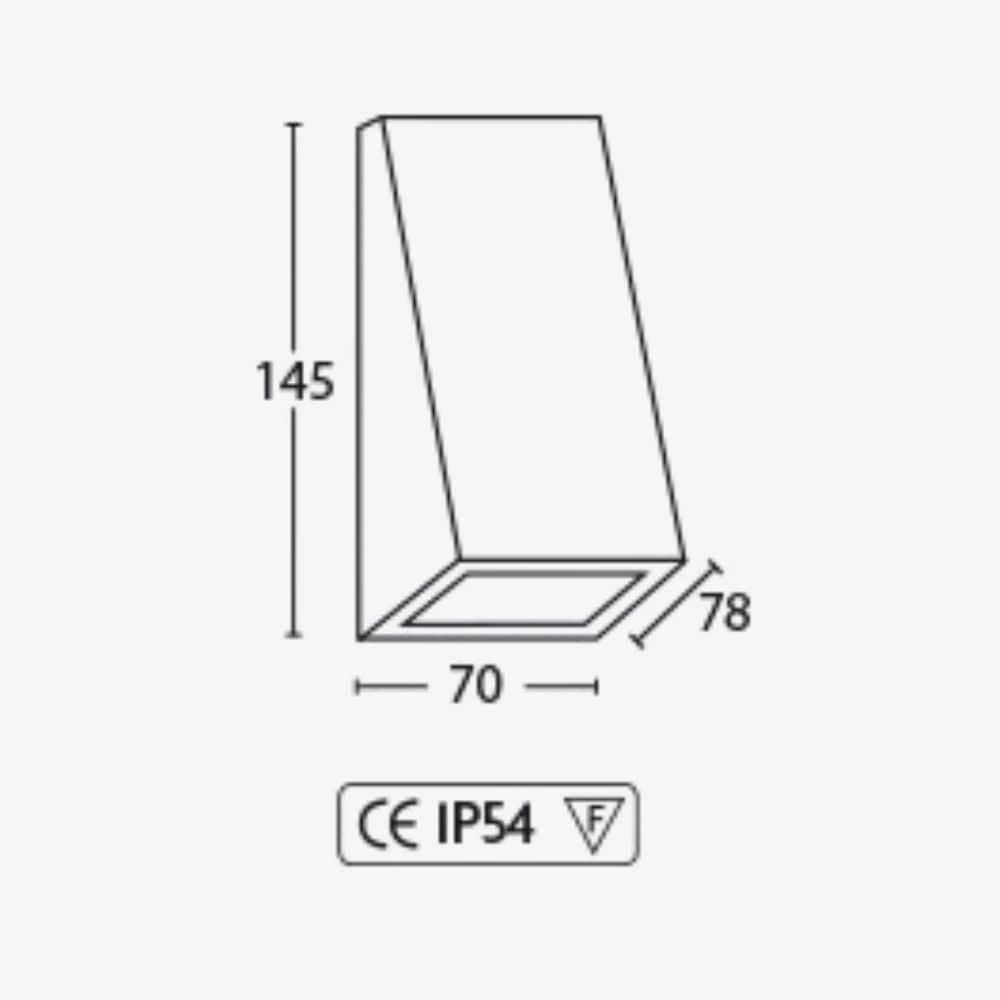 Exterior Wall Light Coogee Wedge Wall Light