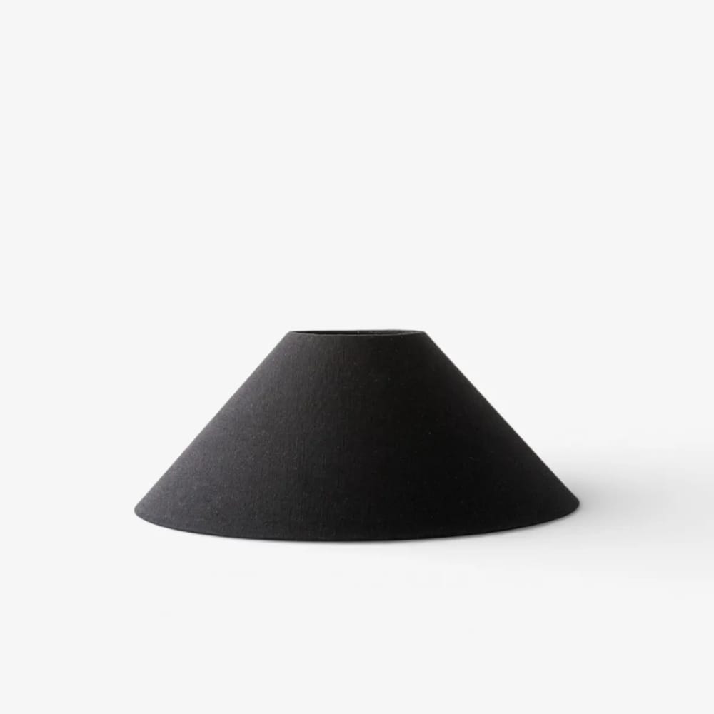Lamp Shades Coolie Linen Shade Black 50cm