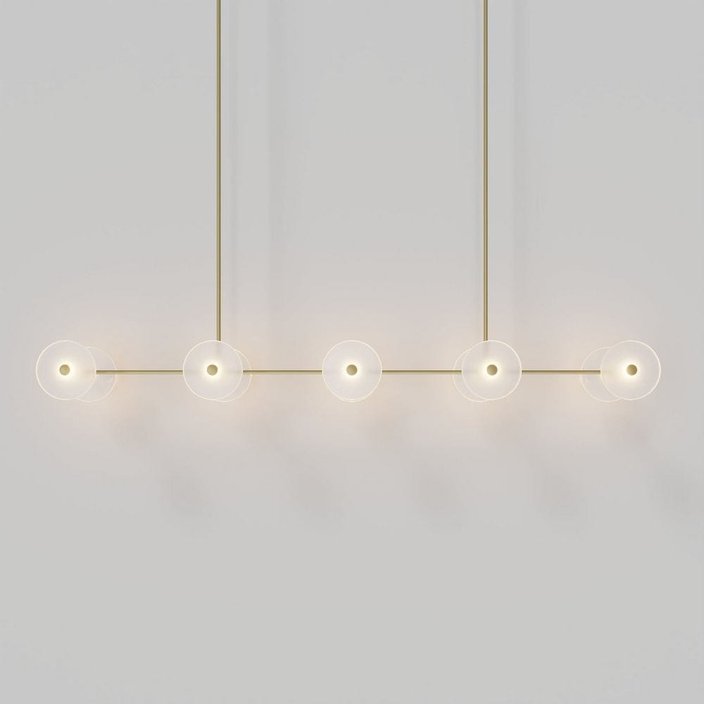 Linear Pendant Coral Linear Rod 10 Lights Pendant