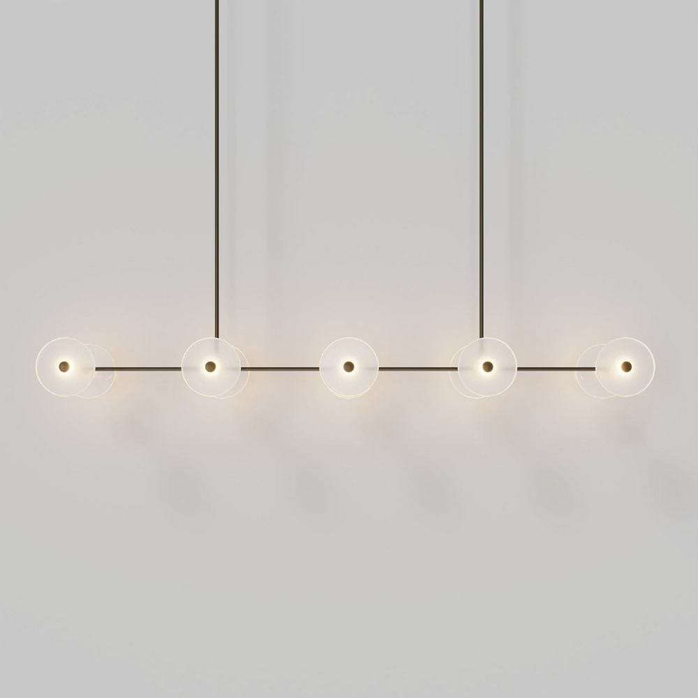 Linear Pendant Coral Linear Rod 10 Lights Pendant