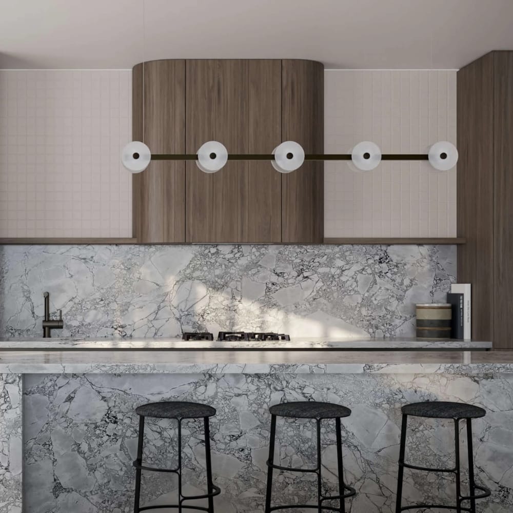 Linear Pendant Coral Linear Rod 10 Lights Pendant