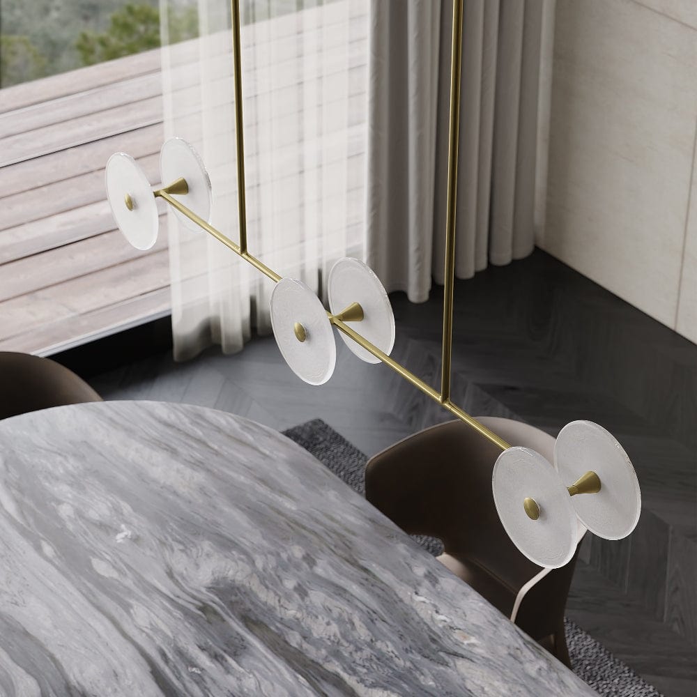 Interior Pendant Coral Linear Rod 6 Pendant