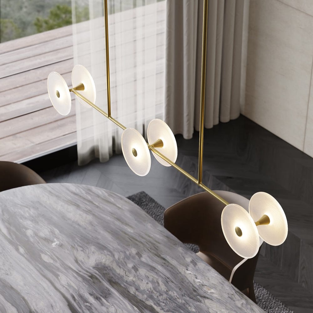 Interior Pendant Coral Linear Rod 6 Pendant