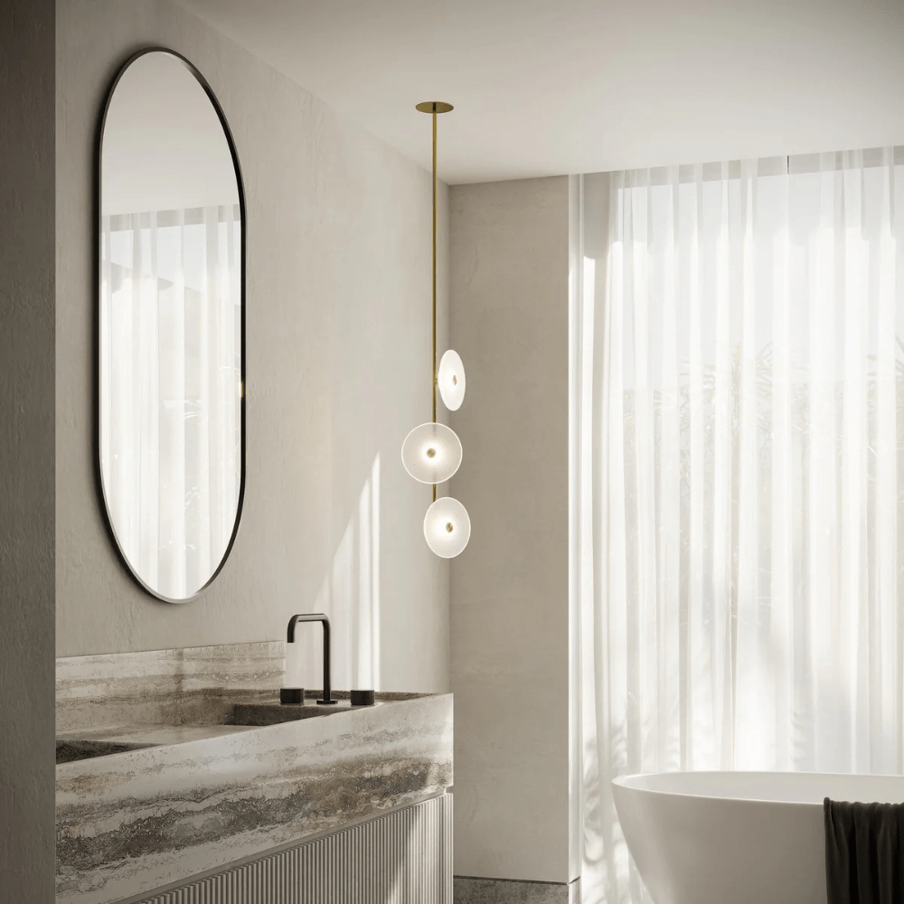 Exterior Pendant Coral Trio - Pendant Light Off Centered