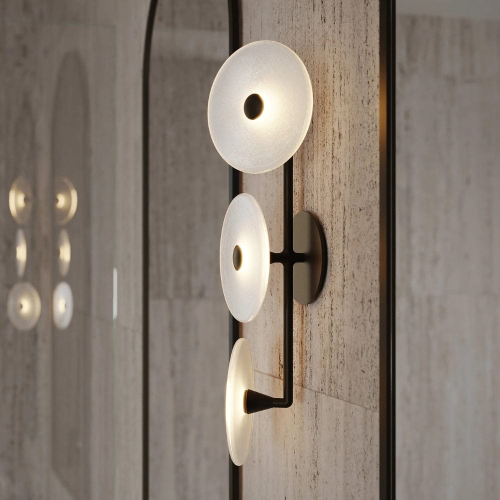 Interior Wall Light / Sconce Coral Trio Rod (Off-Centered) Wall Sconce