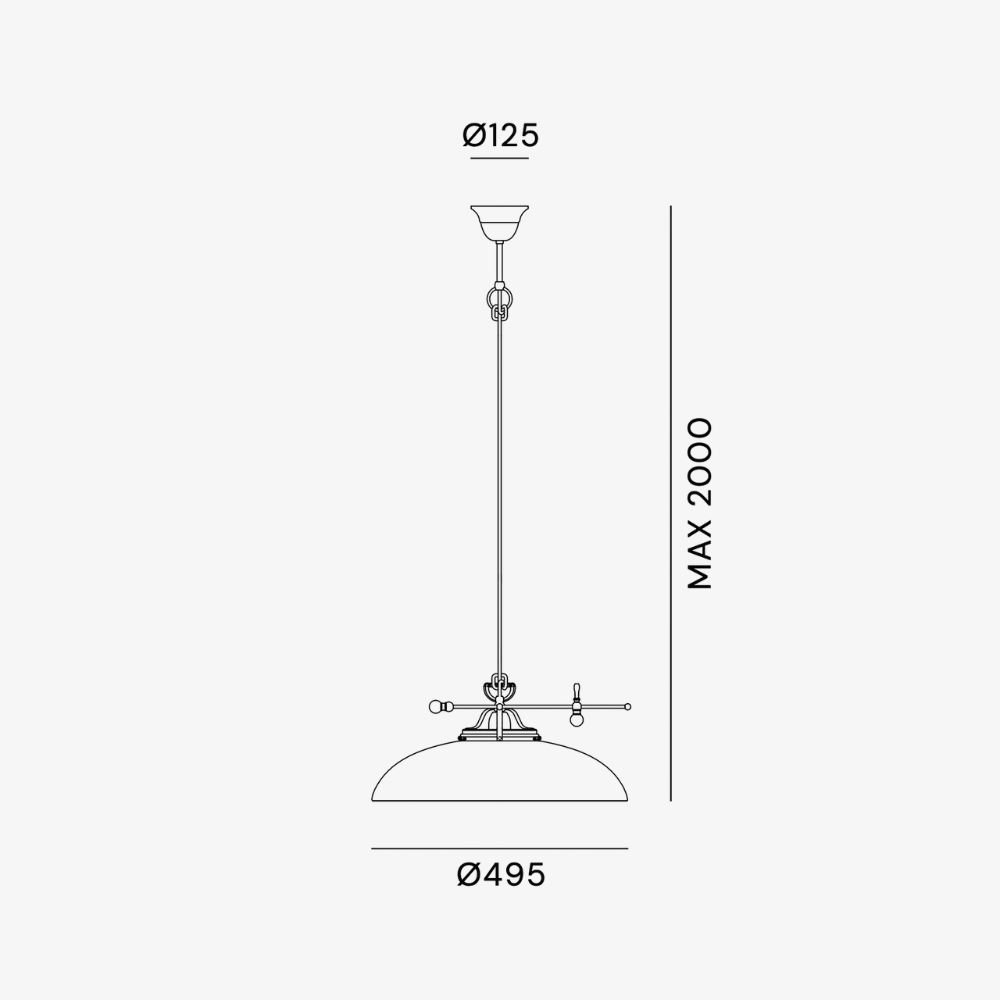 Interior Wall Light / Sconce Country Pendant Light with Counterweight