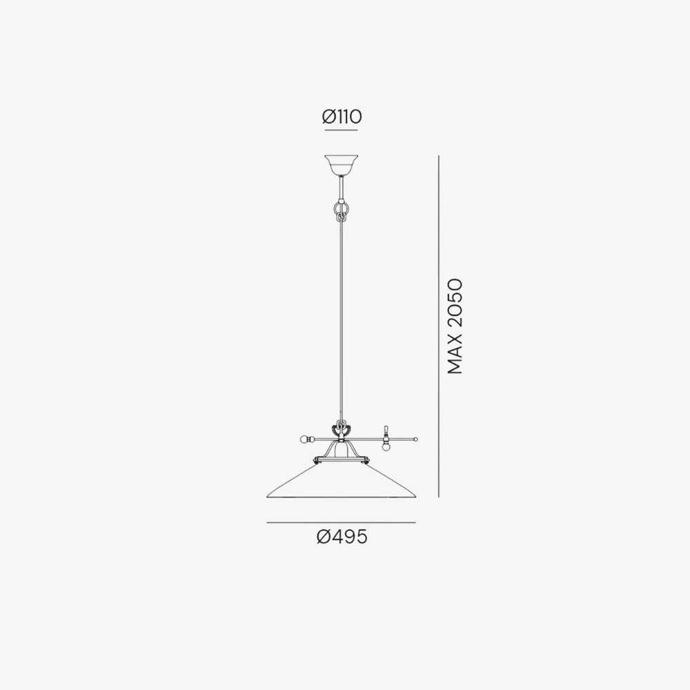 Interior Wall Light / Sconce Country Pendant Light with Counterweight