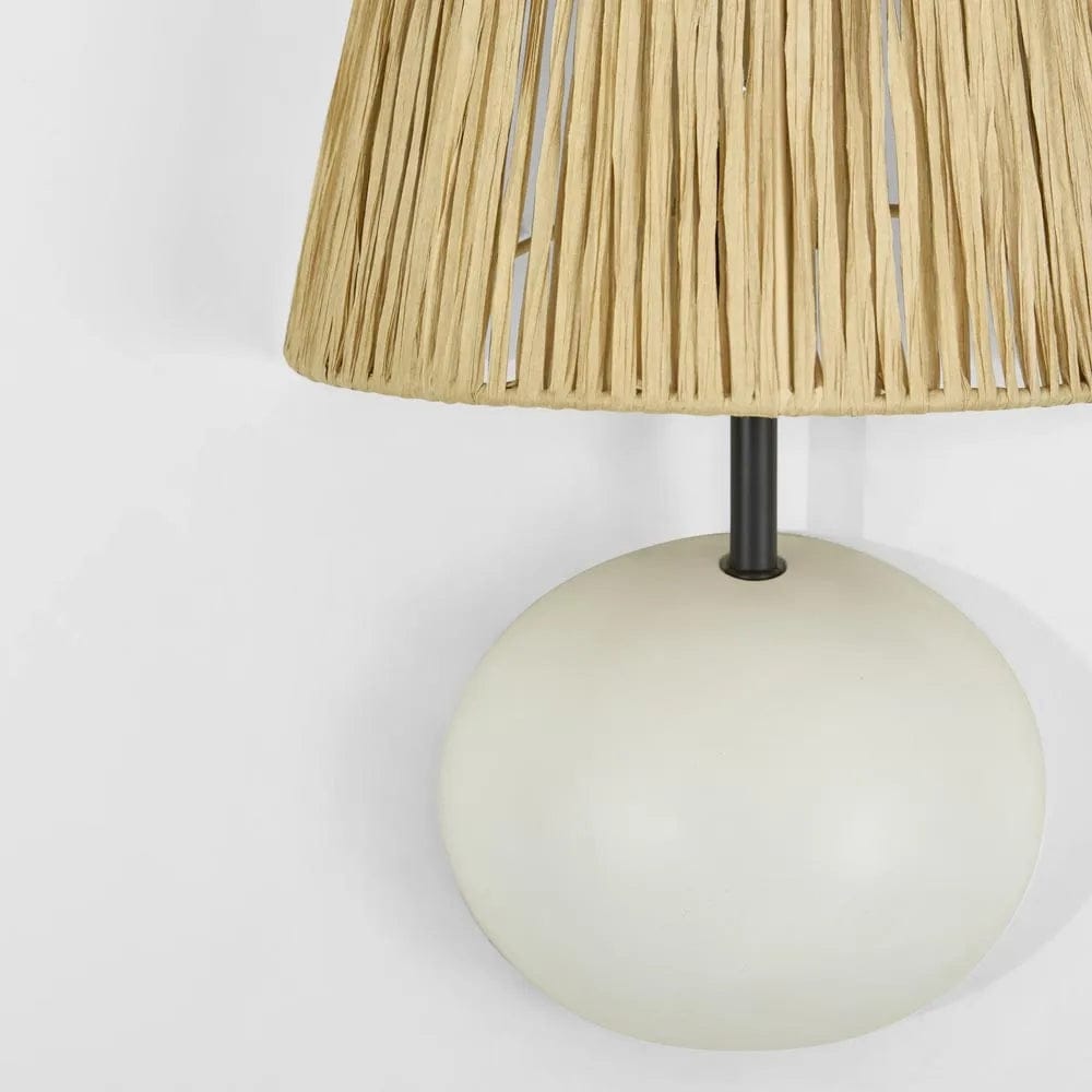 Interior Wall Light / Sconce Cove Wall Light White w/ Raffia Shade