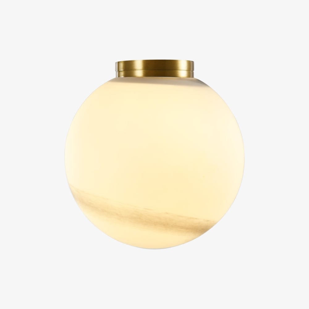 Interior Wall Light / Sconce Crest Alabaster Glass Orb Wall Light