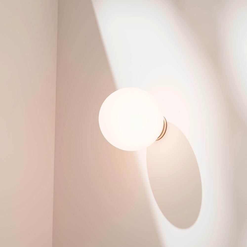 Interior Wall Light / Sconce Crest Opal Glass Orb Wall Light