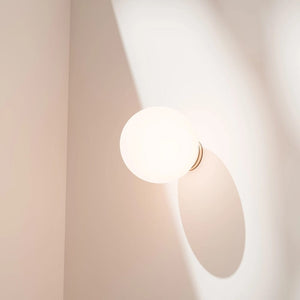 Interior Wall Light / Sconce Crest Opal Glass Orb Wall Light