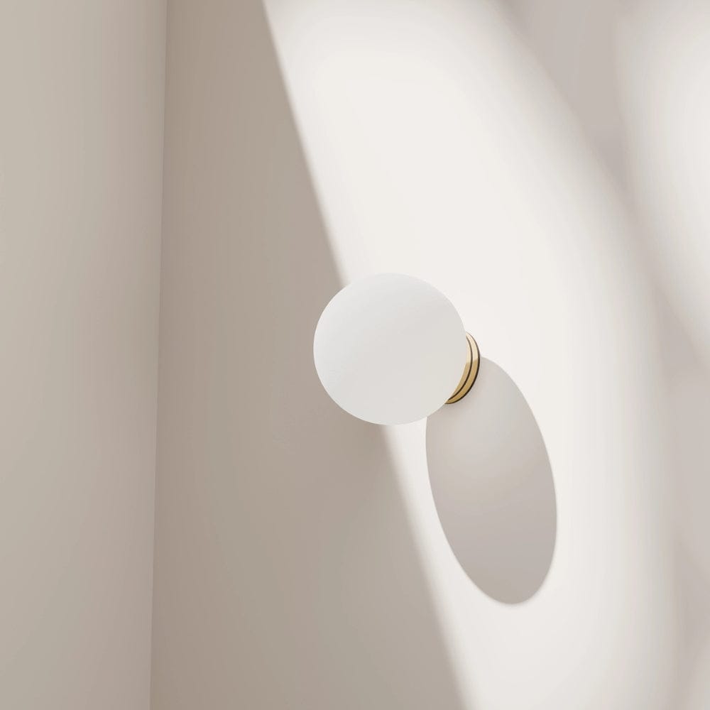 Interior Wall Light / Sconce Crest Opal Glass Orb Wall Light