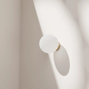 Interior Wall Light / Sconce Crest Opal Glass Orb Wall Light