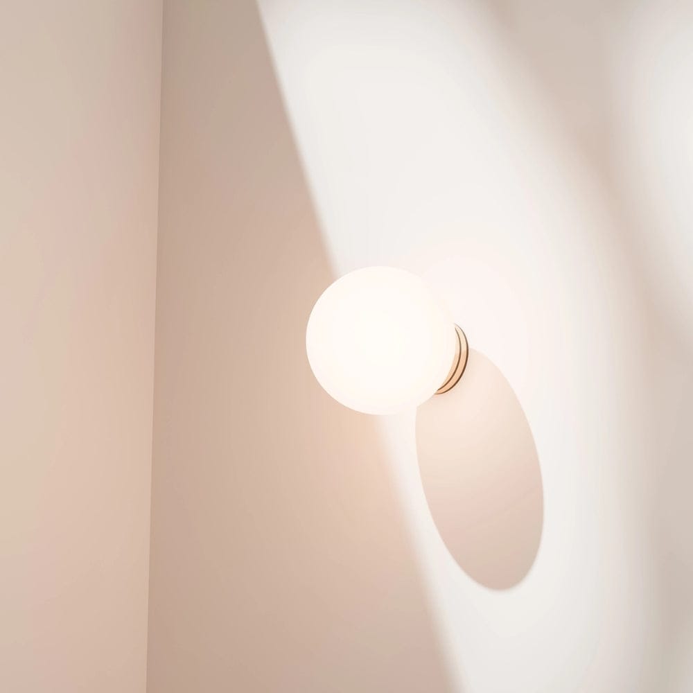 Interior Wall Light / Sconce Crest Opal Glass Orb Wall Light