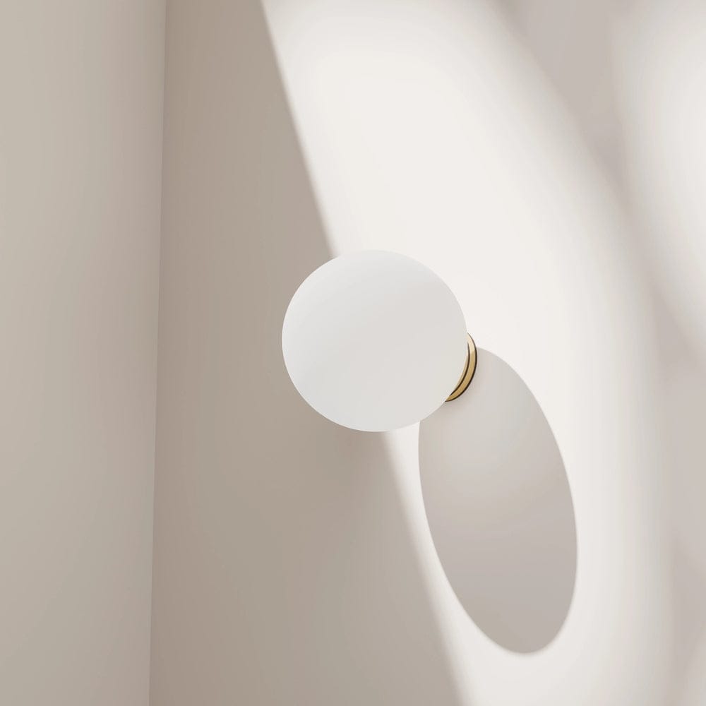 Interior Wall Light / Sconce Crest Opal Glass Orb Wall Light