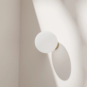 Interior Wall Light / Sconce Crest Opal Glass Orb Wall Light