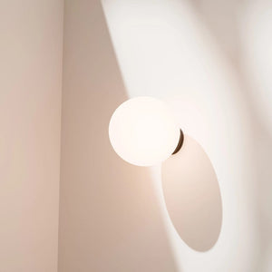 Interior Wall Light / Sconce Crest Opal Glass Orb Wall Light