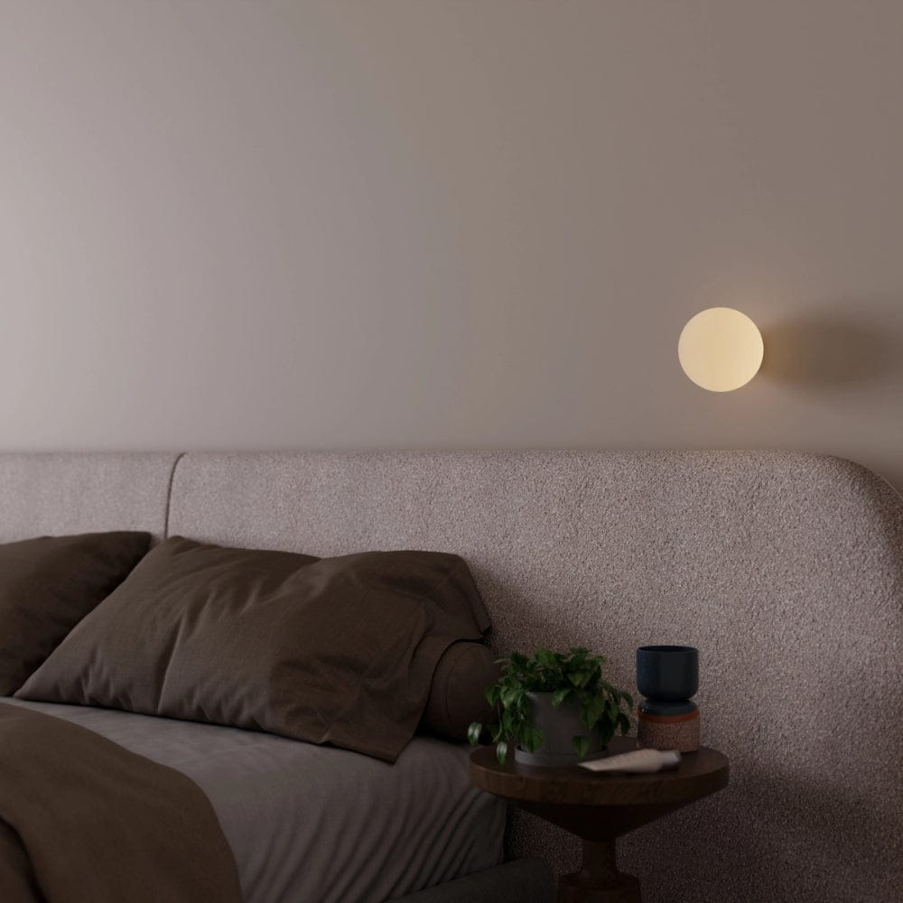 Interior Wall Light / Sconce Crest Opal Glass Orb Wall Light