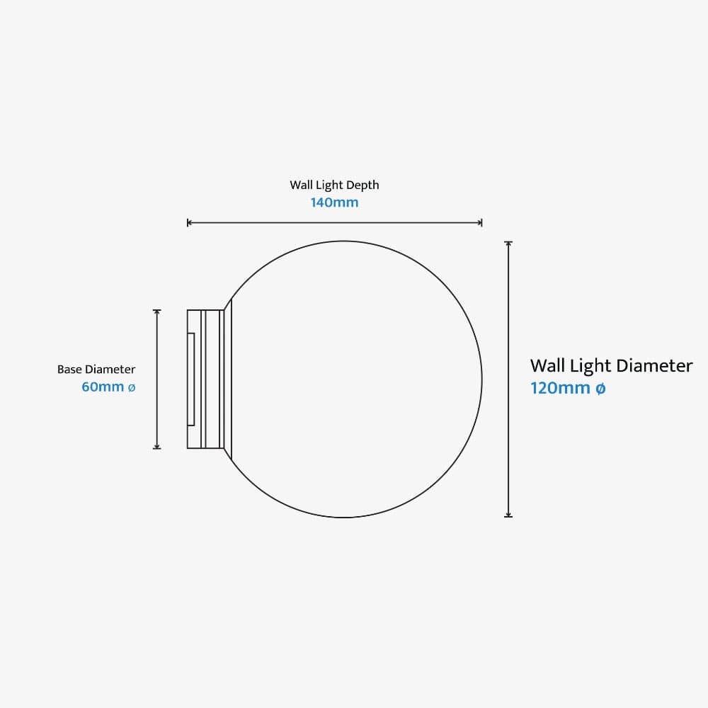 Interior Wall Light / Sconce Crest Opal Glass Orb Wall Light