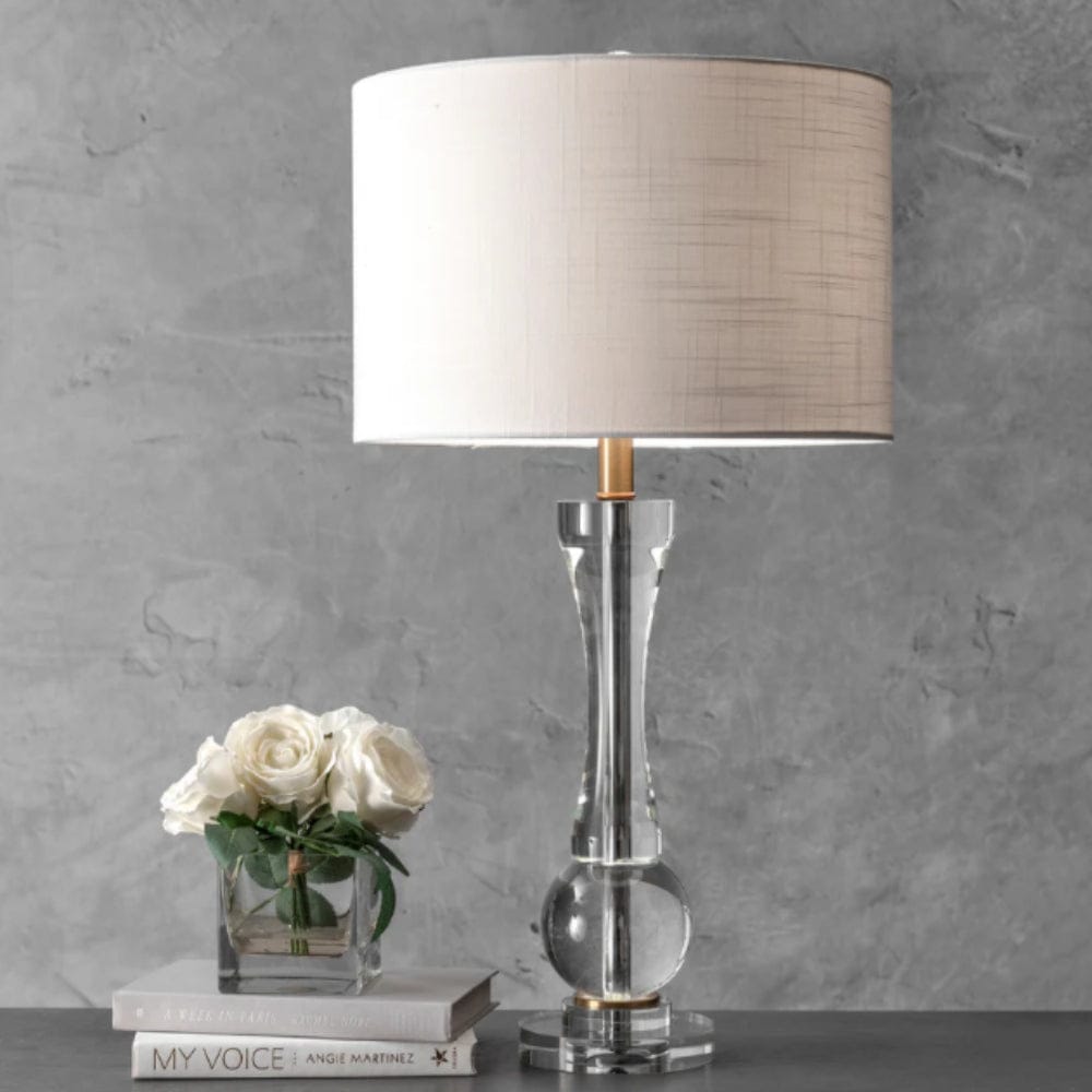 Table Lamps Crystal Tear Drop Table Lamp Base & Shade - CLEARANCE (Excess Stock)