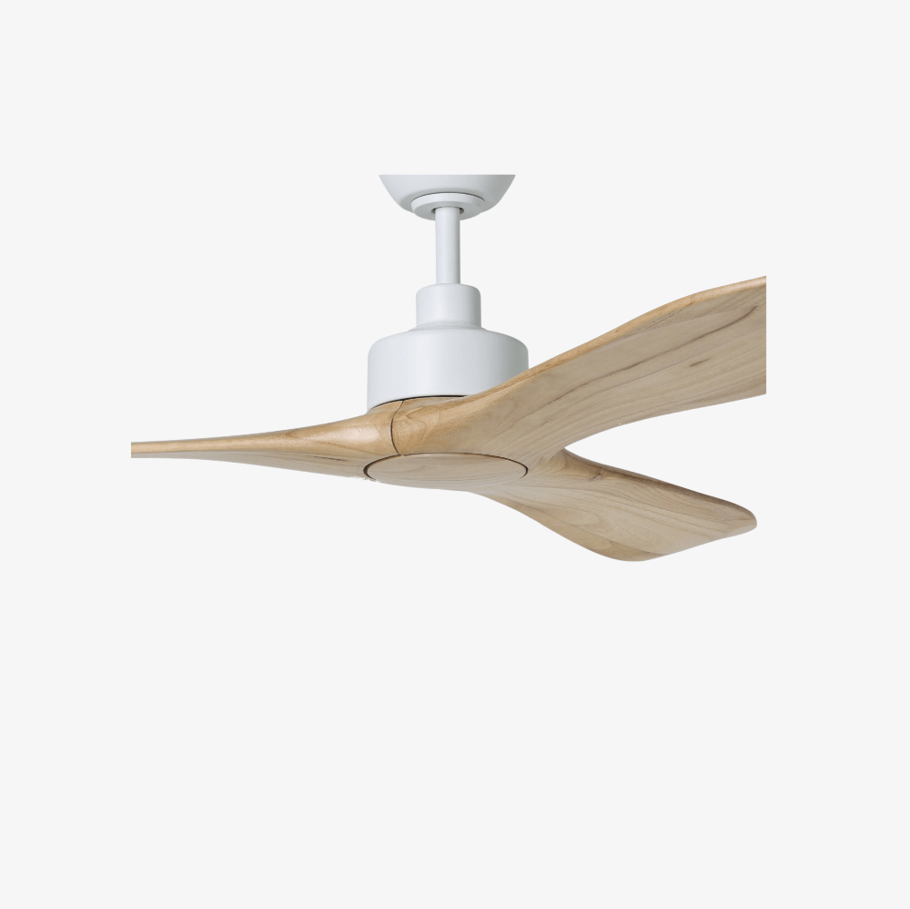 Without Light Currumbin Ceiling Fan Natural and White